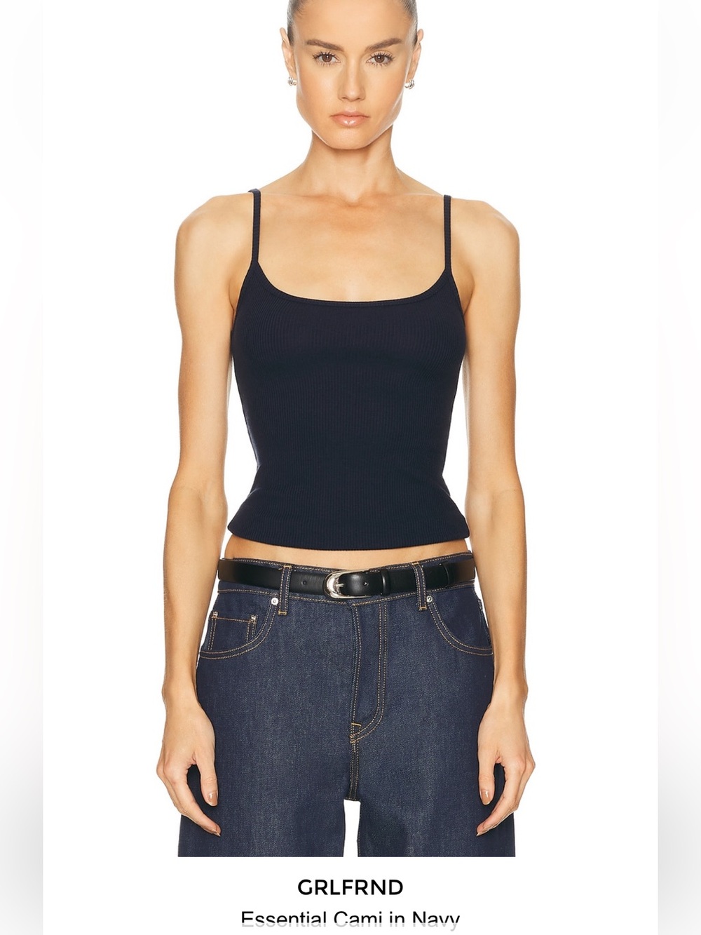 Like New Grlfrnd Essential Cami. Size Medium in Navy